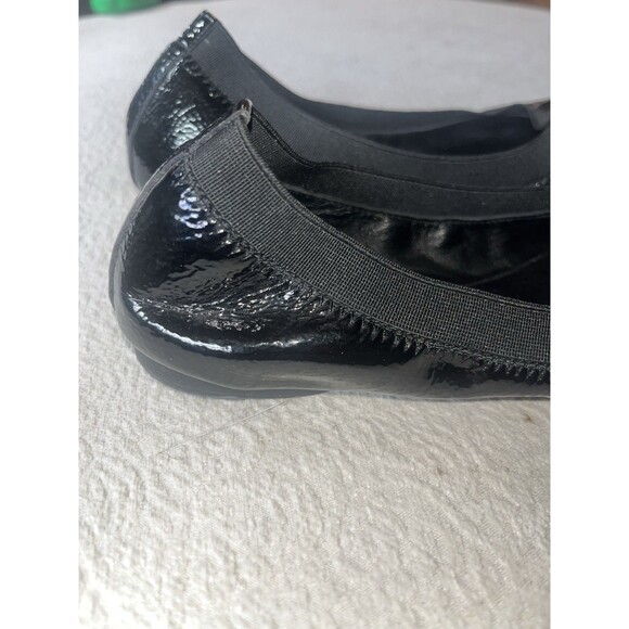 Tory Burch Caroline Black Patent Leather Ballet Shoes Loafers Size 5 Women - Picture 4 of 9